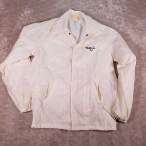 VTG Chalk Line Button Down Coaches Jacket Chain Stitched Customized See Pix Sz S